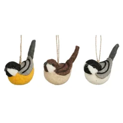 Felted bird Christmas ornament, 5"