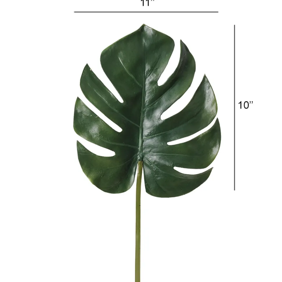 Feuille artificielle de philodendron, 33″