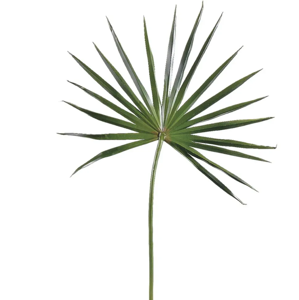 Feuille de palmier éventail mince artificiel, 28″
