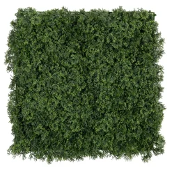 Fire-retardant outdoor dark green boxwood tile, 20 x 20"