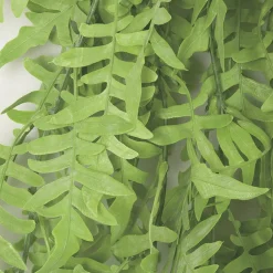 Fire-retardant wavy hanging fern, 35"