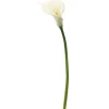 Fleur artificielle de lys calla géant blanc, 33″