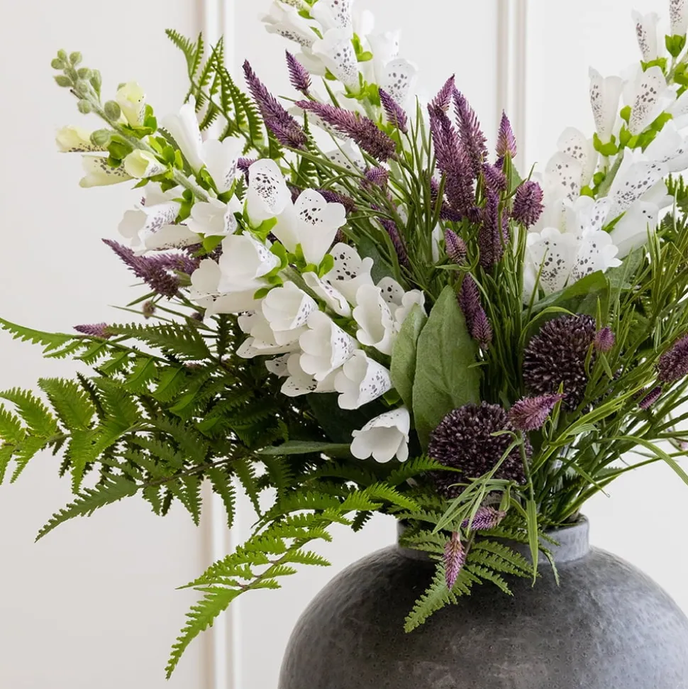 Fleur artificielle, digitale blanche, 36,5″