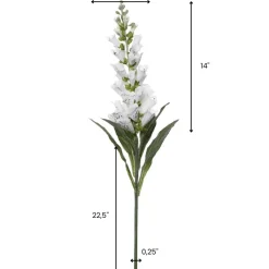 Fleur artificielle, digitale blanche, 36,5″