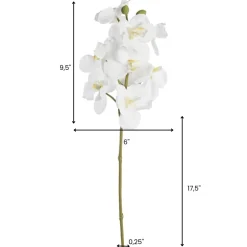 Fleur artificielle d’orchidée vanda blanche, 27″