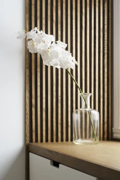 Fleur artificielle, orchidée vanda blanche, 32″