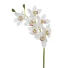 Fleur artificielle, orchidée cymbidium crème, 31,5″