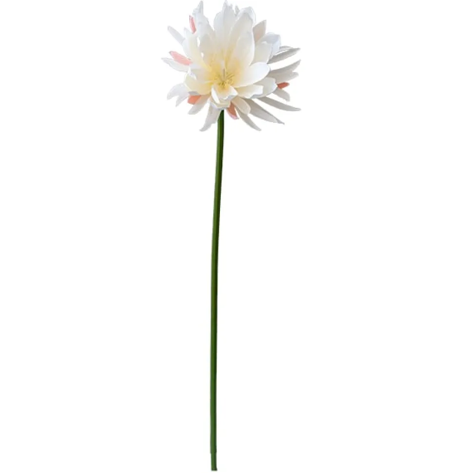 Fleur de cactus blanche artificielle, 32″