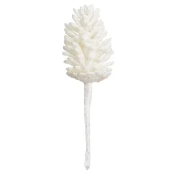 Flocked pinecone stem, 13"