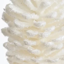 Flocked pinecone stem, 13"