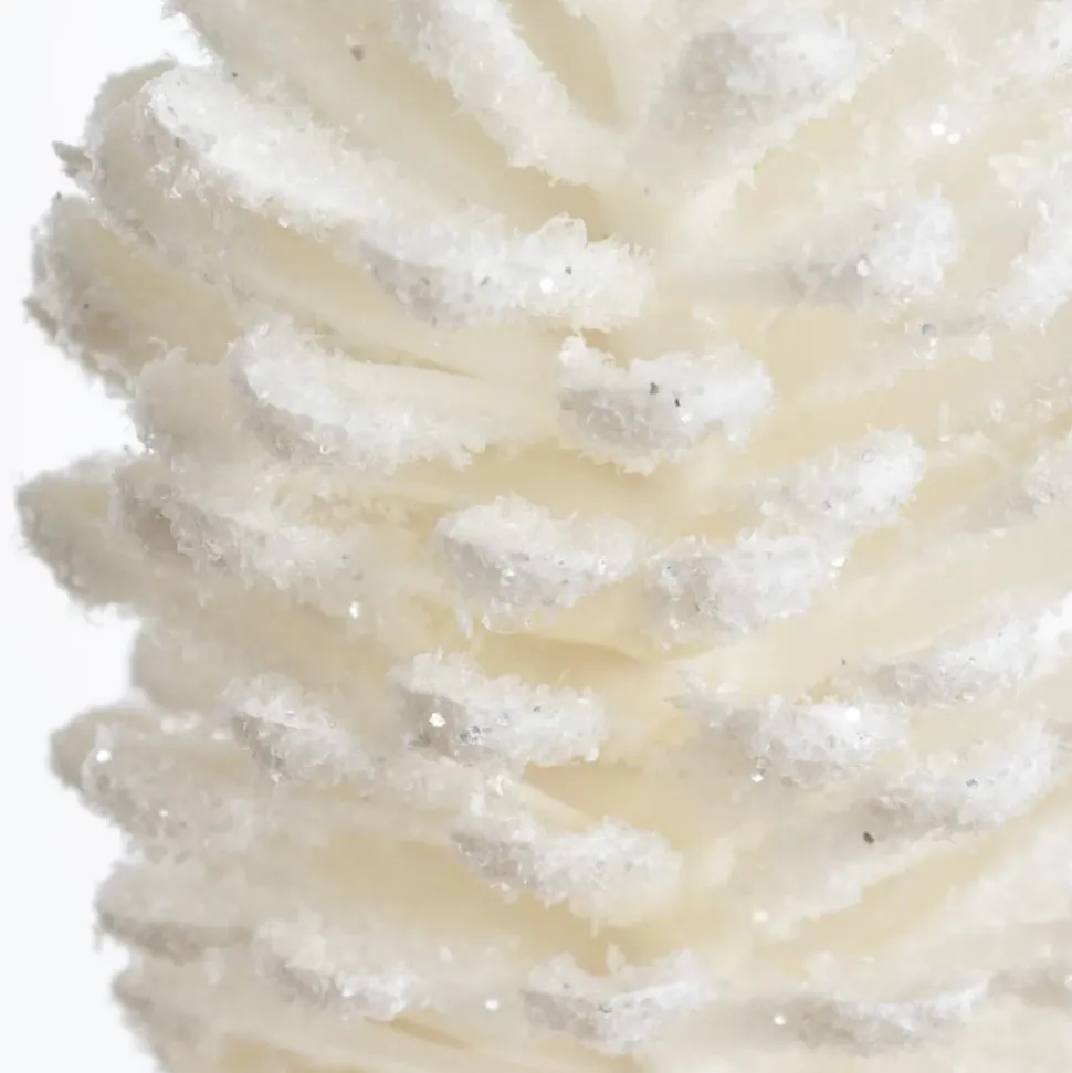 Flocked pinecone stem, 13"