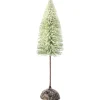 Flocked sisal brush tree on stand, 18″