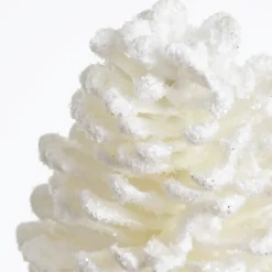 Frosted pinecone branch, 28"