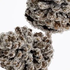 Frosted pinecone double branch, 28"