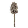 Frosted pinecone stem, 13"