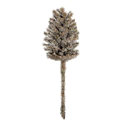 Frosted pinecone stem, 13"