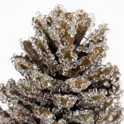 Frosted pinecone stem, 13"