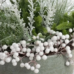 Frosted whimsical Christmas arrangement, 18 x 25"