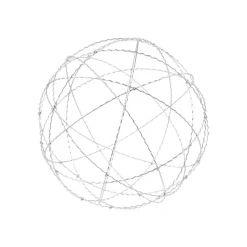 Galvanised metal sphere, 24″