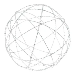 Galvanised metal sphere, 36″