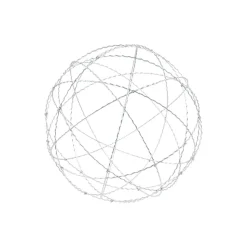 Galvanised metal sphere, 18″