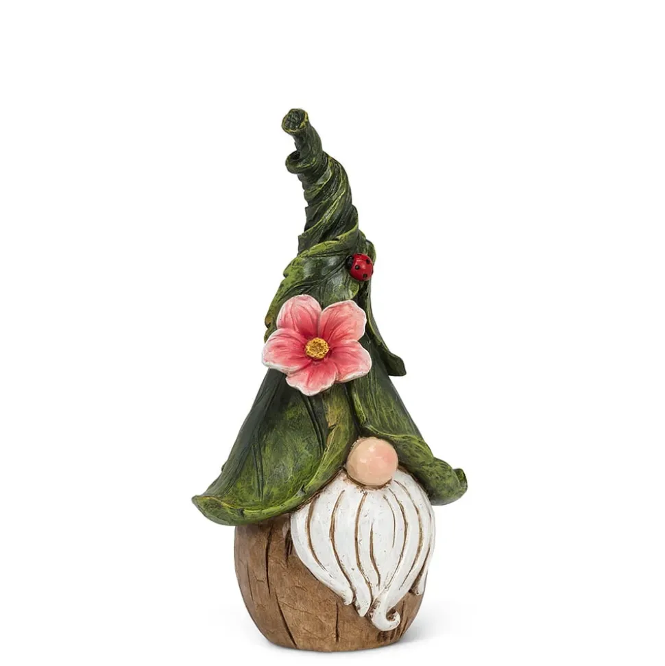 Garden gnome with ladybug hat, 12,5"