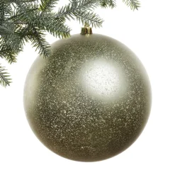 Giant green mercury Christmas ball, 10″