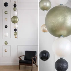 Giant green mercury Christmas ball, 10″