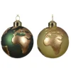 Glass earth globe Christmas ornament, 3"