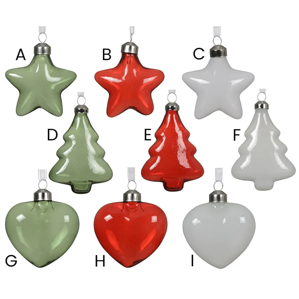Glass festive theme Christmas ornament, 4"