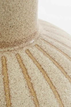 Glazed cream ceramic flower vase