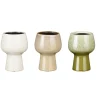 Glazed pedestal plant pot, 5 x 3,5"