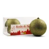 Glittery green Christmas balls, 6″