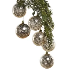 Glossy clear mercury ornaments, 3"