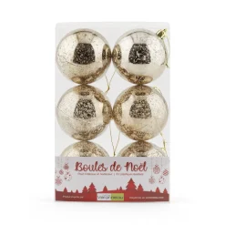 Glossy clear mercury ornaments, 3