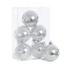 Glossy silver mercury  Christmas ornaments, 3"