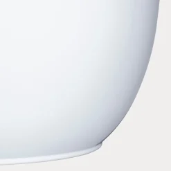 Glossy white ceramic plant pot