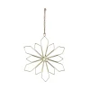 Gold metal Christmas snowflake ornament, 6,5"