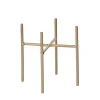 Gold metal plant stand, 5,5 x 5,5"