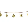 Gold star Christmas garland, 39,5"