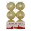 Gold wrickled Christmas ornaments, 3″