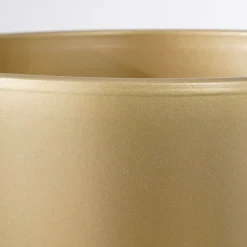 Golden round ceramic plant pot