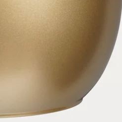Golden round ceramic plant pot
