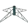 Green metal Christmas tree stand, 7 x 34″