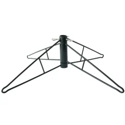 Green metal Christmas tree stand, 7 x 29″