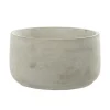 Grey cement pot, 4 x 7,5"