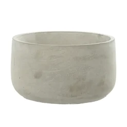 Grey cement pot, 4 x 7,5"