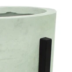 Grey cement standing planter