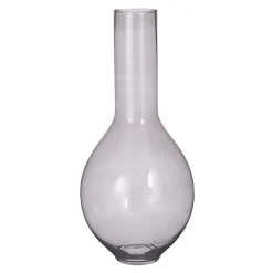 Grey glass floor vase, 27,5 x 12,5"