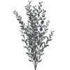 Grey glittered boxwood stem, 22"